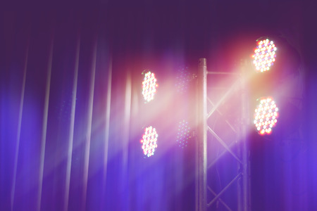 Led spotlight stage background