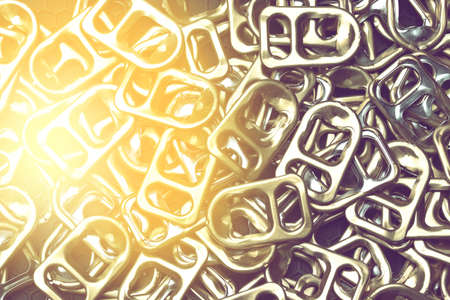 many of silver metal ring pull aluminum of cap can. donate materials for prosthetics