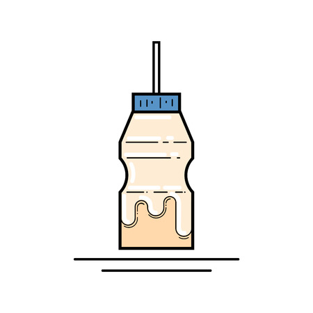 Bottle of melting curdのイラスト素材