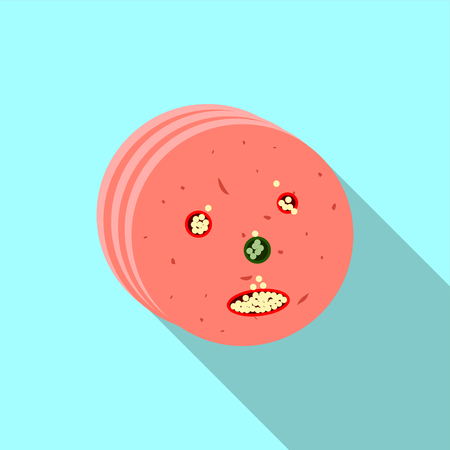 Bolognas with long shadowのイラスト素材