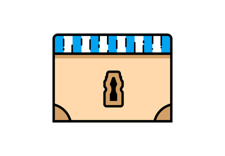 Box or bag for contain bottles  in cartoon concept designのイラスト素材