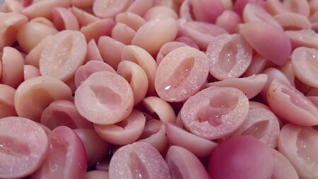 Dissection Fresh Karonda Fruit in Thailand - Preparing  for make a herbの写真素材