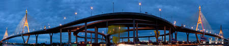 Bhumibol Bridge or Mega Bridge in thailand