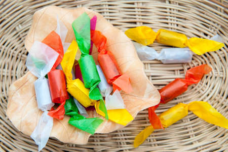 Candy to eat. There are a variety of colors.の写真素材