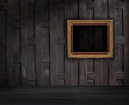 old, grunge wood panels used as backgroundの写真素材