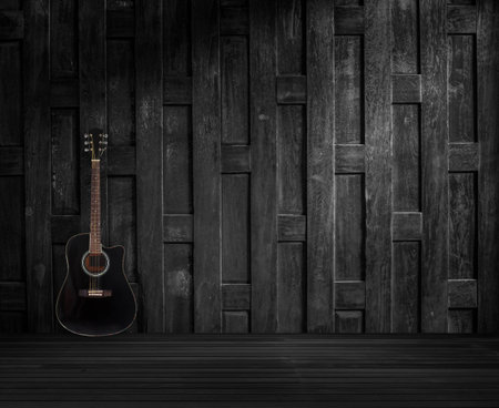 old, grunge wood panels used as backgroundの写真素材