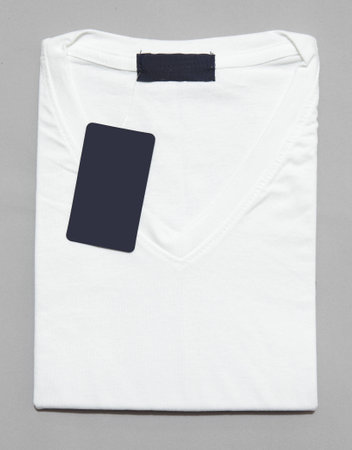 Shirt with white labelの写真素材