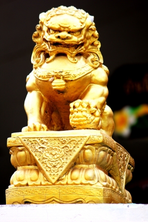 Lion statue for home decorationの写真素材