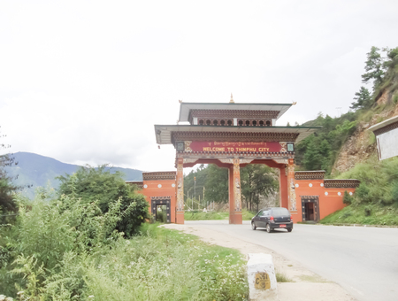City gate in Bhutanのeditorial素材