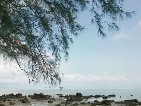 Blue sea with blue sky