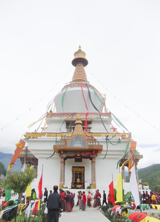 PARO,BHUTAN -  SEPTEMBER 3    Bhutanese people joined religious ceremonies  on September 3,2013 in Paro,Bhutanのeditorial素材