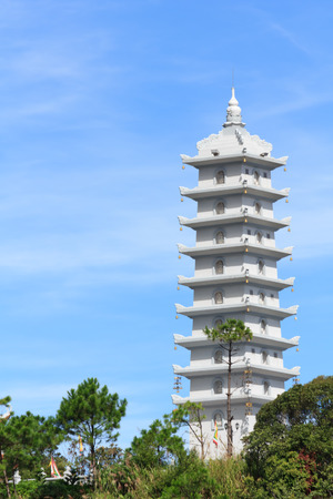 Beautiful pagoda with blue skyの写真素材