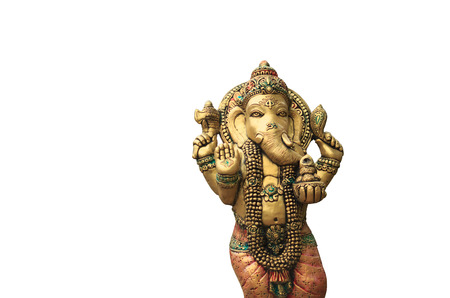 Ganesha  on a white backgroundの写真素材