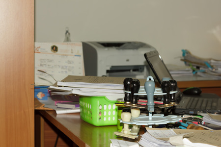 The seal on the desk