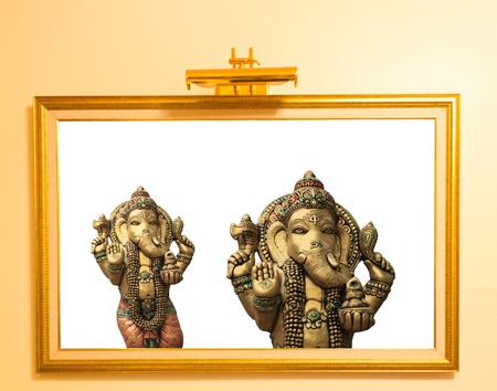 Ganesha  on a white backgroundの写真素材