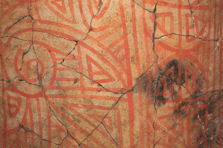 Pattern on ancient potteryの写真素材