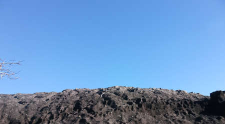 Stone courtyard with blue sky