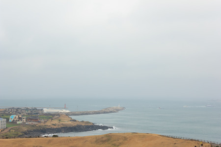 Winter landscapes in Jeju Island Koreaの写真素材