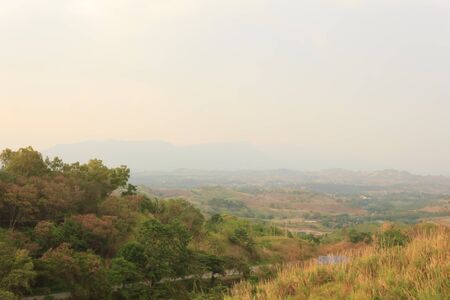 Mountains with blue skyの写真素材