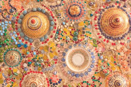 Background made of beautiful jewelry and chinawareの写真素材