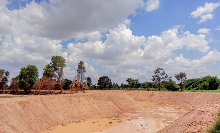 canal in the countrysideの写真素材