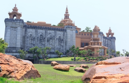 Amata Spring castle made of stone to built as a new tourist attraction.Chonburi,Thailand,March 2016のeditorial素材