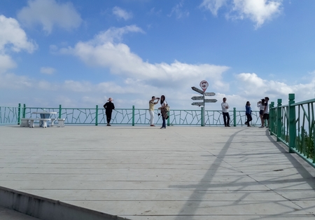 Tourists admire the scenic beauty of the tourist attraction.Phetchabun,Thailand,December 31,2016のeditorial素材