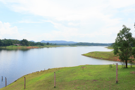 Dam in dry seasonの写真素材