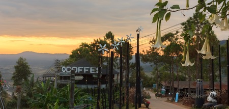 Sunset and beautiful scenery.Phetchabun,Thailand,December 2016のeditorial素材