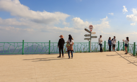 Tourists visit the scenery on the peak view point.Phetchabun,Thailand,December 2016のeditorial素材