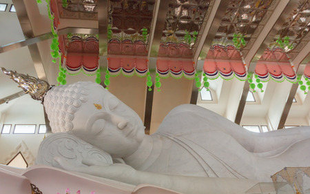 Buddha statue lying in the temple.のeditorial素材