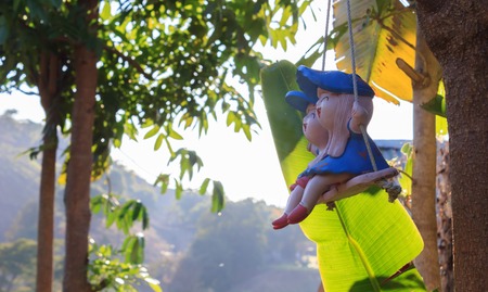 Dolls to decorate the garden beautiful.の写真素材