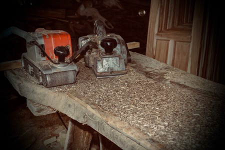 Plane planer for decorative wood.の写真素材