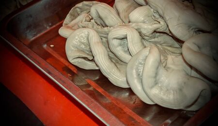 Pork sold to customers for cooking.