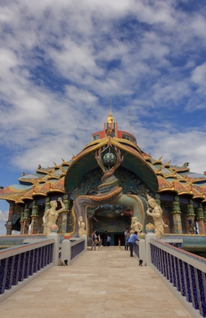 Many tourists visit the beautiful Ban Rai temple in Thailand.Nakhonratchasima,Thailand, June 25,2017のeditorial素材