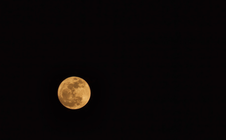 Beautiful full moon in the sky.の写真素材