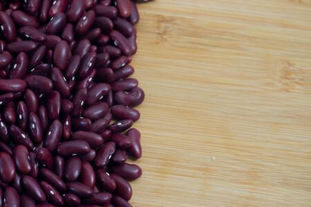 Red Bean with wood background