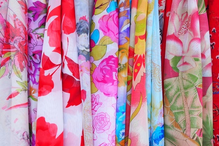 colorful scarvesの写真素材