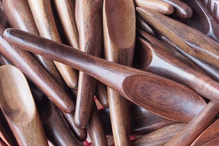 wood spoonの写真素材