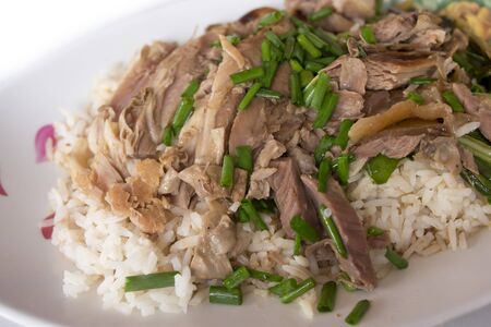 Pork Leg Stew over Rice  Kao Ka Moo の写真素材