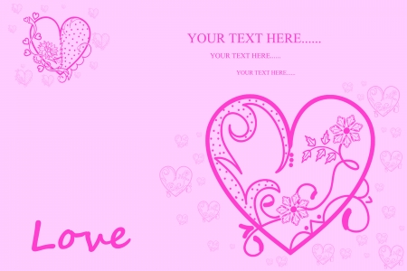  pink background with heartsの写真素材
