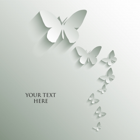 butterfly on wallのイラスト素材