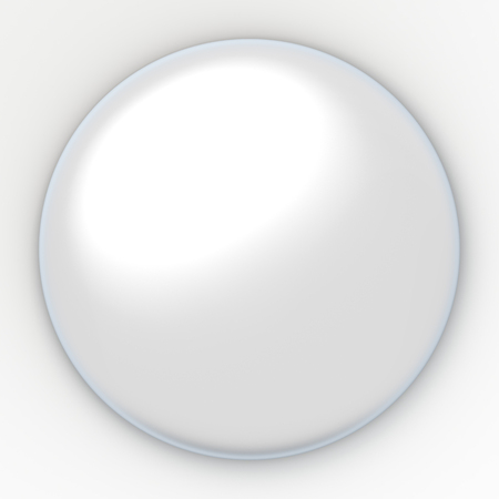 3D blank clean white badge in isolated background with work paths, clipping paths included