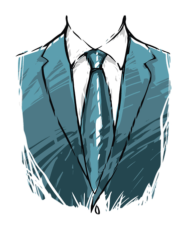 A casual suit for businessman in illustration vector painting sketch art style.のイラスト素材