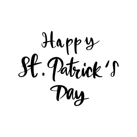 Typographic Saint Patrick's Day greeting card, Vector illustration.のイラスト素材