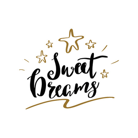 Sweet dreams typography lettering design, vector illustration design.のイラスト素材