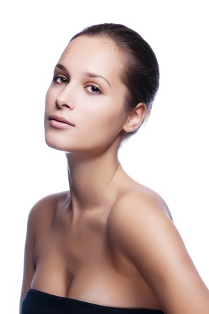 portrait of a beautiful healthy girlの写真素材