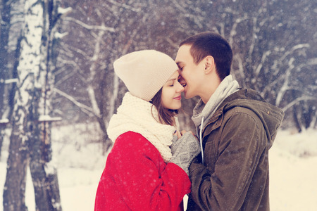 Happy smiling couple in love.の写真素材