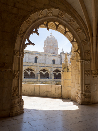 The Jeronimos Monastery or Hieronymites Monastery is located in Lisbon, Portugal.の写真素材