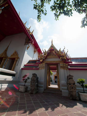 Wat Phra Chetupon Vimolmangklararm Wat Pho temple in Thailand.のeditorial素材